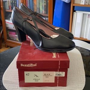 Beautifeel Cello Black leather heels size 42